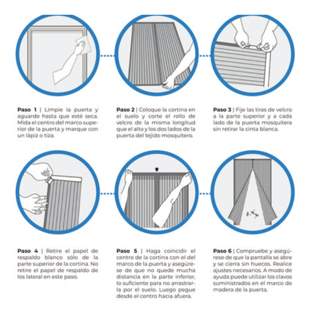 Cortina Mosquitero Magnético Puerta